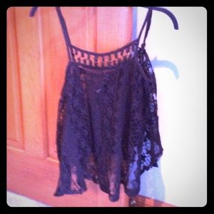 🌼🌸 Black lace blouse size: large